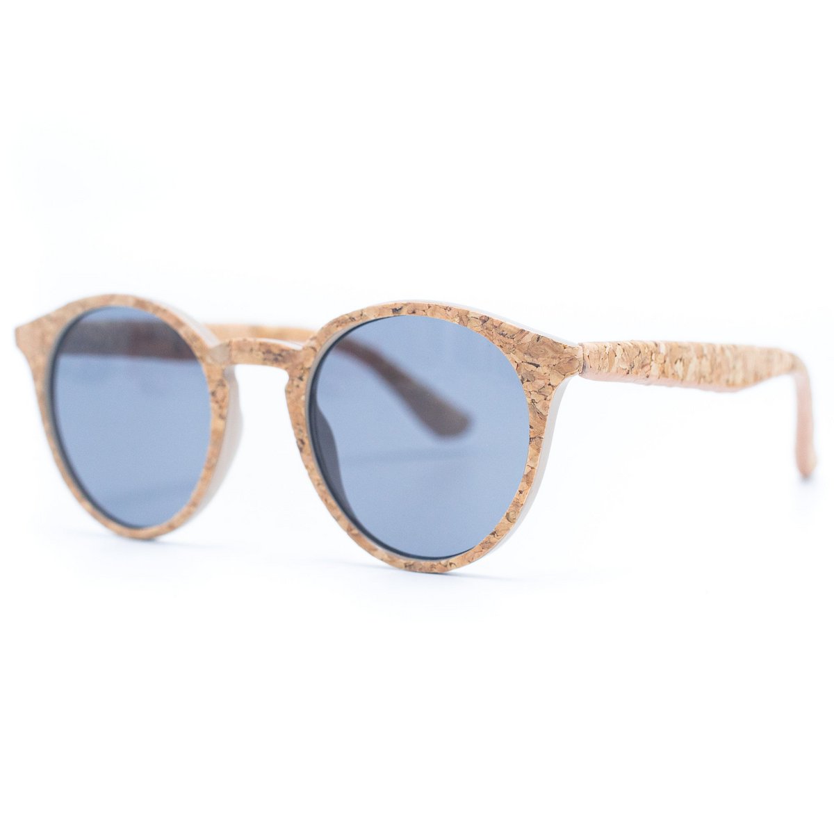 Korkowe okulary przeciwsłoneczne damskie z ochroną UV (w zestawie etui L-500) L-858