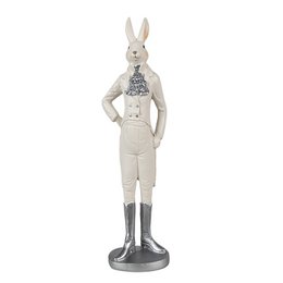 Kaninstatue 40 cm Hvid Polyresin påskedekoration
