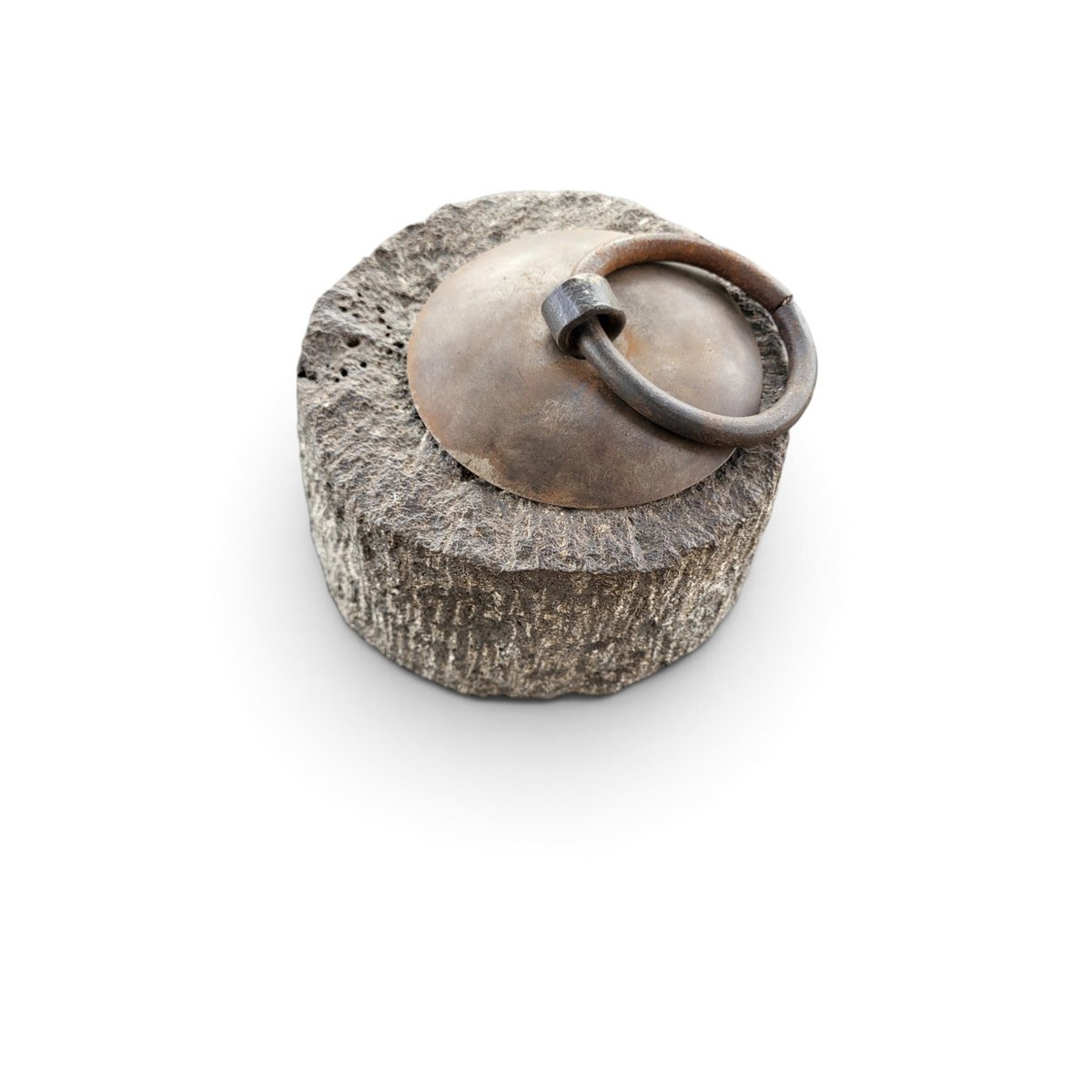Door stone stopper with Aged Iron Ring