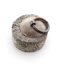 Door stone stopper with Aged Iron Ring