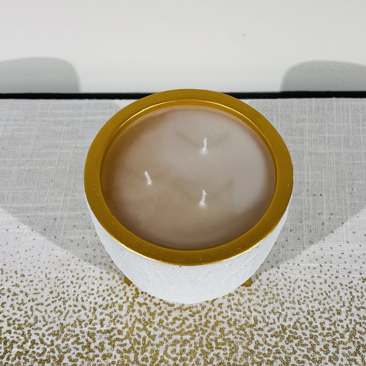 Candela / vaso di fiori in oro bianco