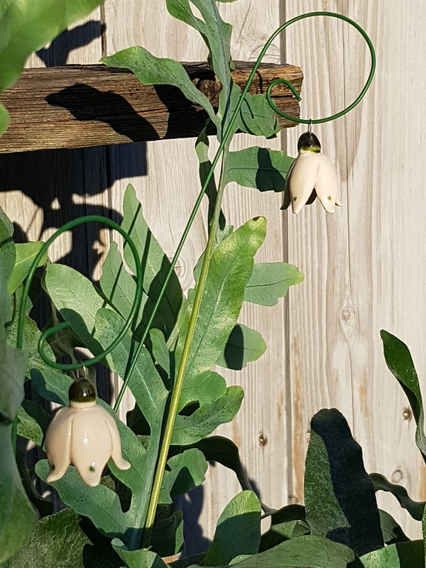 Vintergæk blomsterhængende keramik 3,5 cm