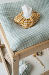 Coperchio da cambio del pannolino Tisu, Mint Gingham leggero