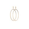 Earrings ring oval gold-plated or rhodium (silver color)