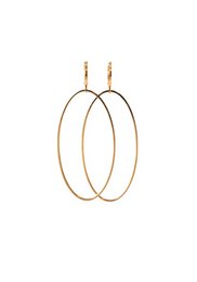 Øreringe ring oval forgyldt eller rhodium (sølv farve)