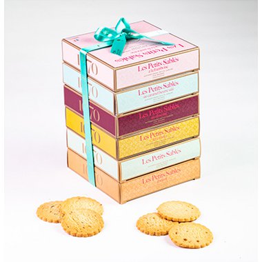 All chocolate shortbread cookies - 100g cardboard box