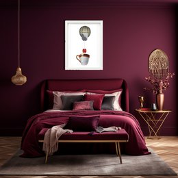 Kunsttryk | Luftballon med varm te