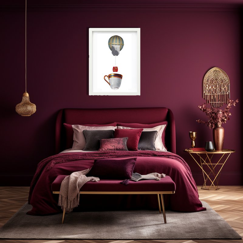 Kunsttryk | Luftballon med varm te