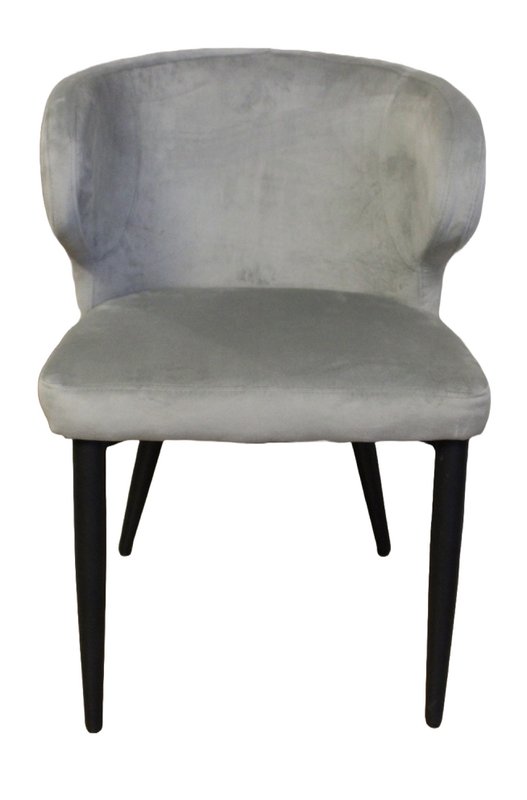 Silla de comedor Beyou Escandinavo Terciopelo Gris