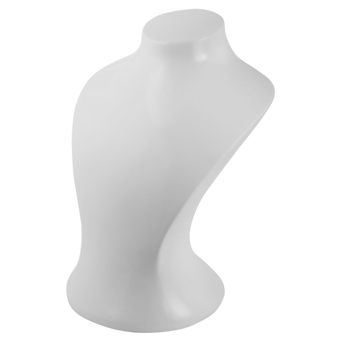 Bust, plastic, white, 25 cm x 20 cm x 14 cm