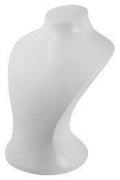 Bust, plastic, white, 25 cm x 20 cm x 14 cm