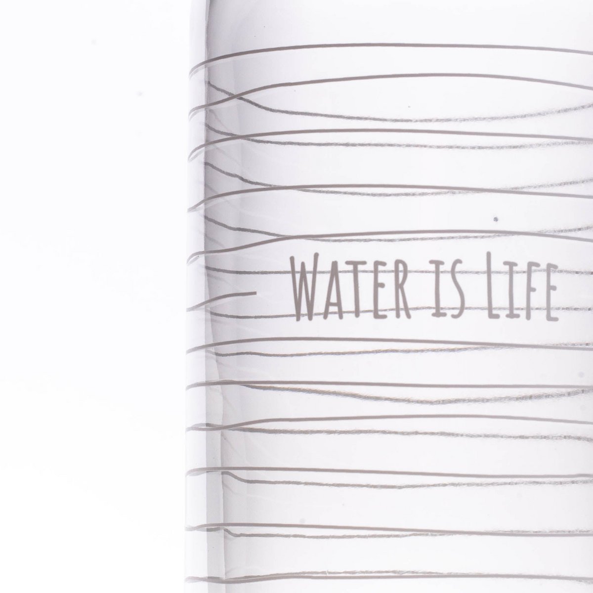 WATER IS LIFE 1.0 liter glass bottle