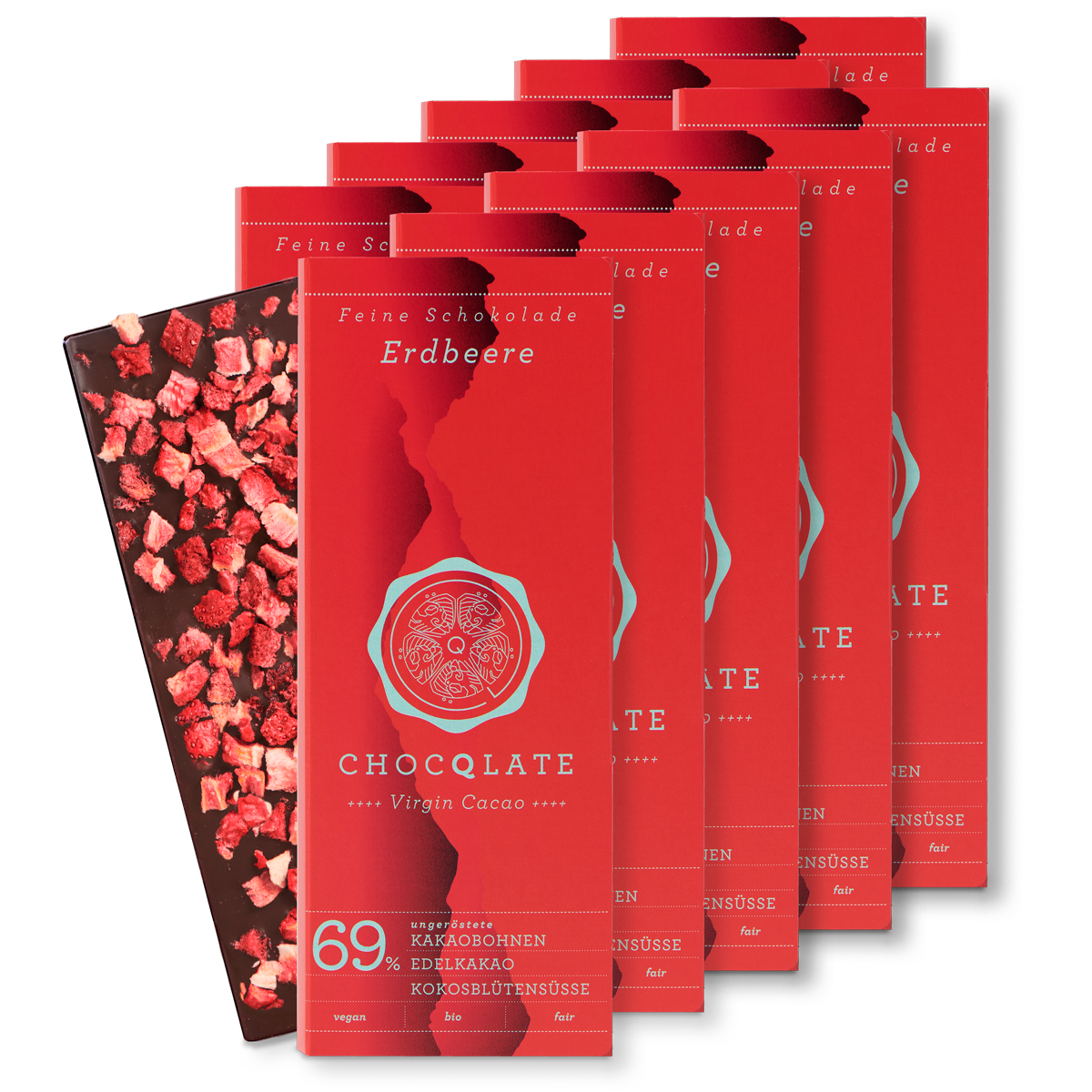 CHOCQLATE organic chocolate STRAWBERRY