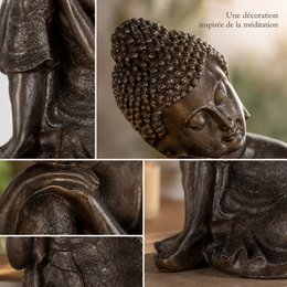 Thai Thinker Buddha Statue - Zen and Feng Shui Decoration - Lucky Object - Zen Gift Idea - Decoration