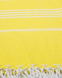 Telo Piscina & Sauna AMARA in Cotone per Hammam – Leggero – Giallo – 180x100 cm
