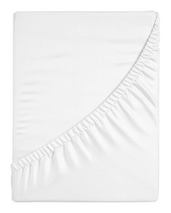 100% Cotton Satin Fitted Sheet White Whisper