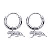 Leopard Earrings Silver