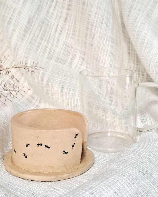 Taza de café | Soporte de papel maché Hormigas