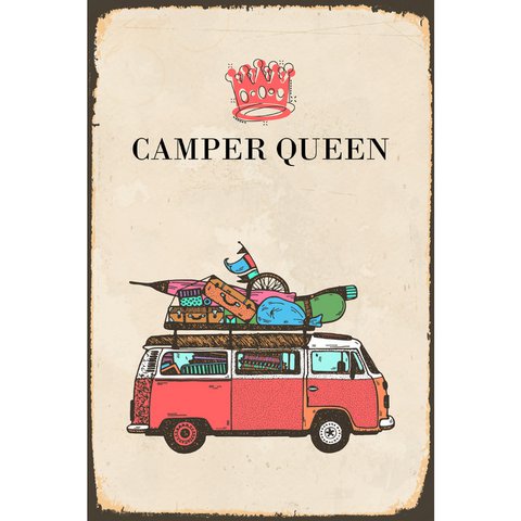 Blechschild - Camper Queen 20x30cm