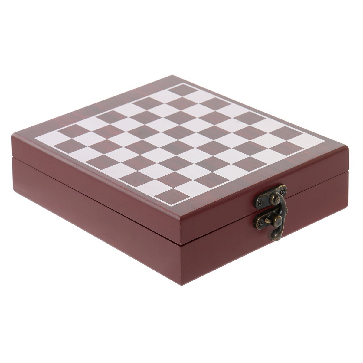 VINO SET 5 MDF INOX 15X17X4,5 AJEDREZ RC185247