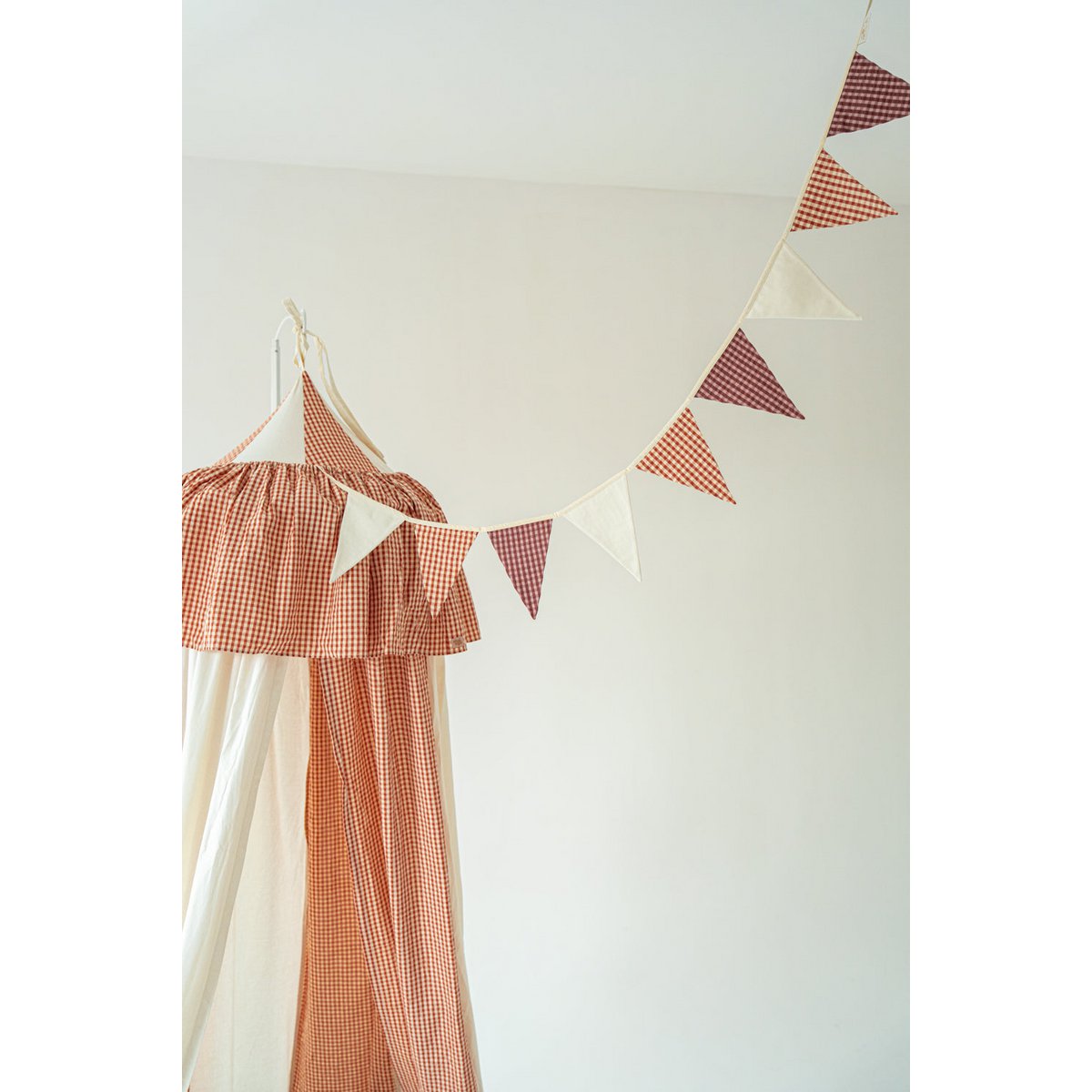 Dosel de circo de algodón con volante “Rust Check”
