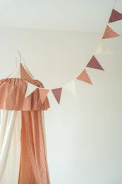 Dosel de circo de algodón con volante “Rust Check”