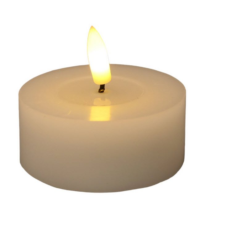 T-LIGHT WAX         2PC       WARM WHITE