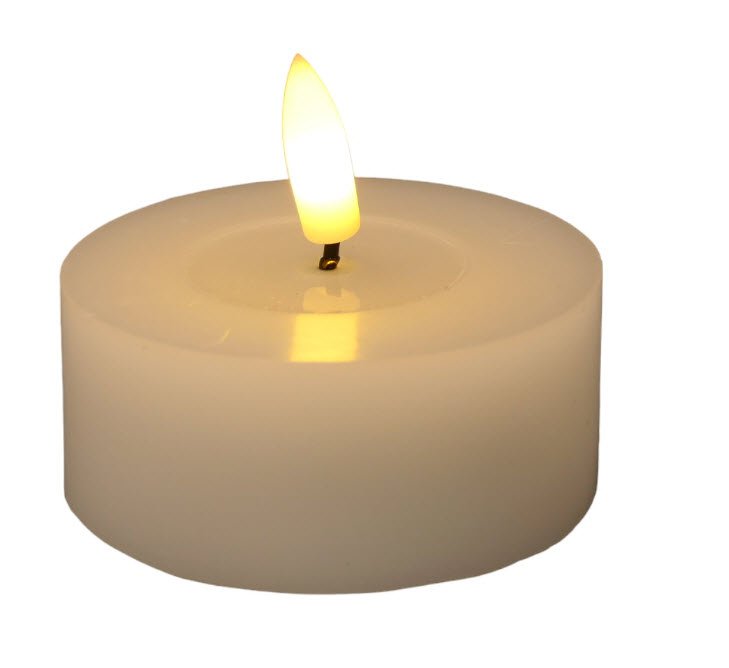 T-LIGHT WAX         2PC       WARM WHITE