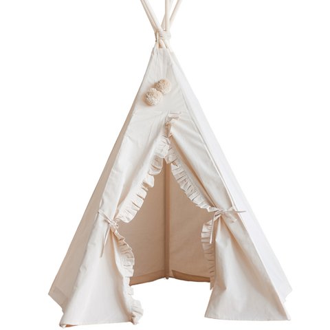 MINICAMP Tipi-Zelt für Kinder mit Rüschenbesatz