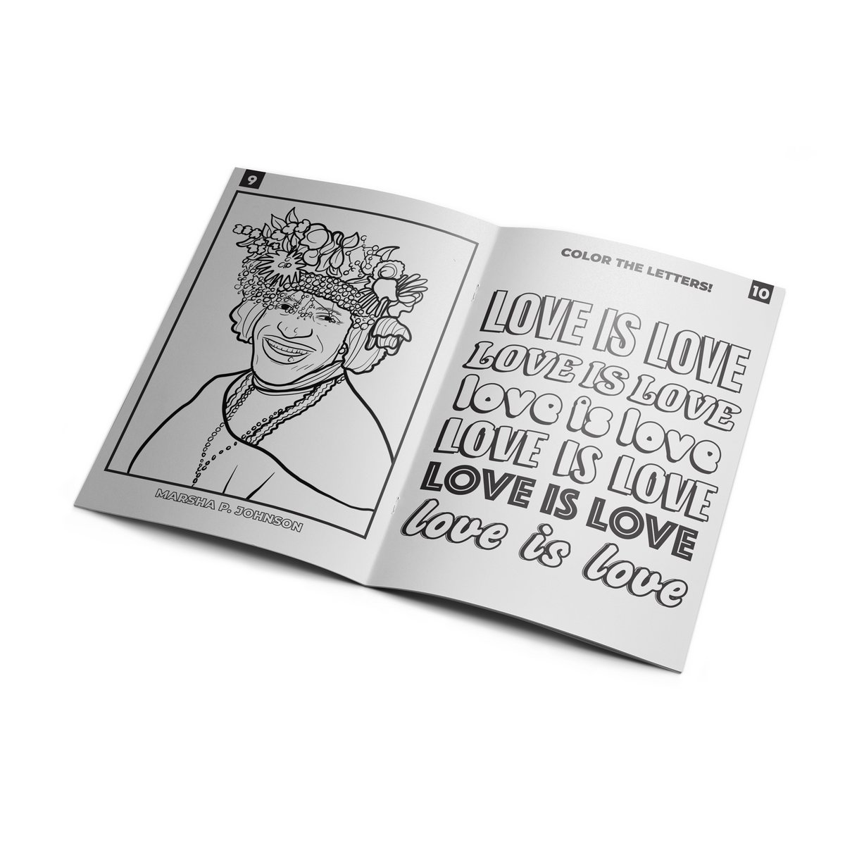 Libro para colorear de actividades LGBTQ+ queer