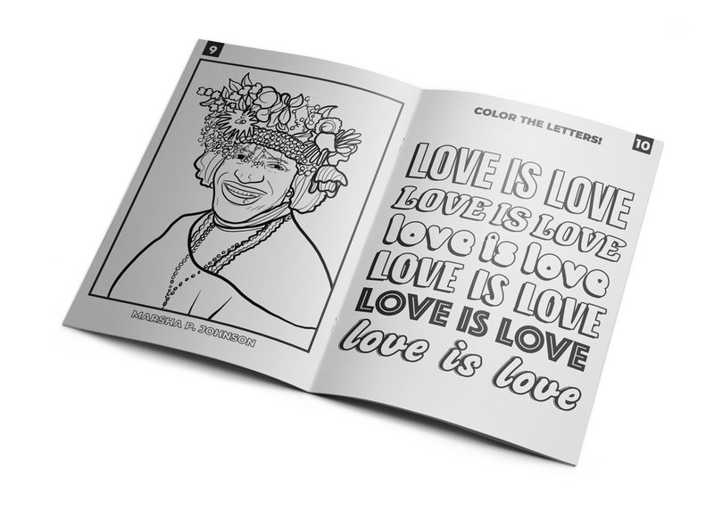 Libro para colorear de actividades LGBTQ+ queer