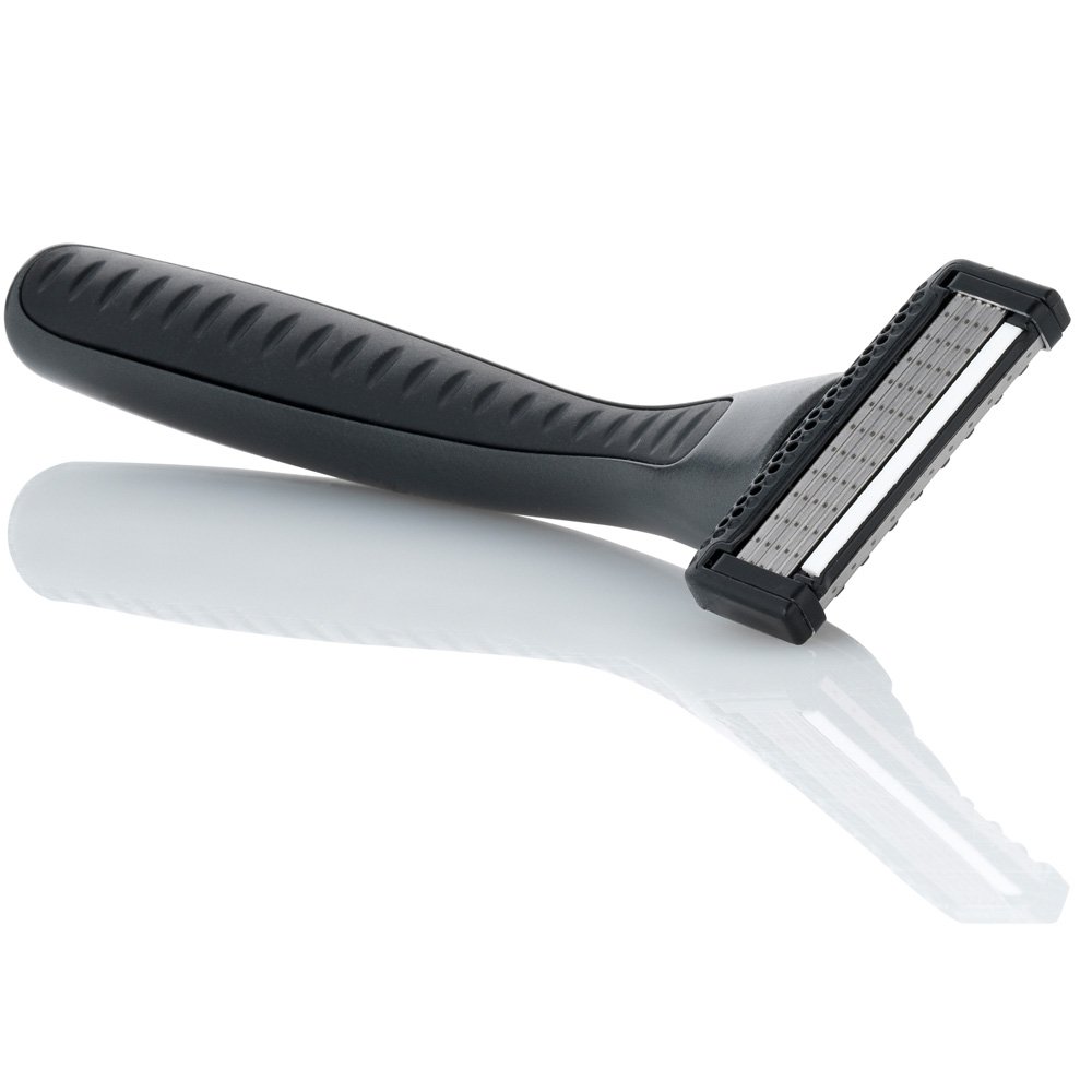 Rasierer Elegant Glide - Rasierset grau, für Vollrasur und Konturrassur, Konturen, Nassrasur, Nassrasierer, Intimrasur