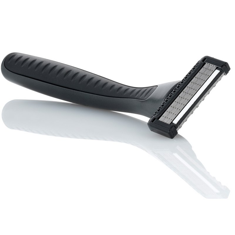 Rasierer Elegant Glide - Rasierset grau, für Vollrasur und Konturrassur, Konturen, Nassrasur, Nassrasierer, Intimrasur