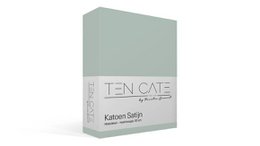 100% cotton satin fitted sheet in mint color, available in multiple sizes including 180 x 220, 180 x 200, 160 x 200, 140 x 200, 90 x 220, and 90 x 200.