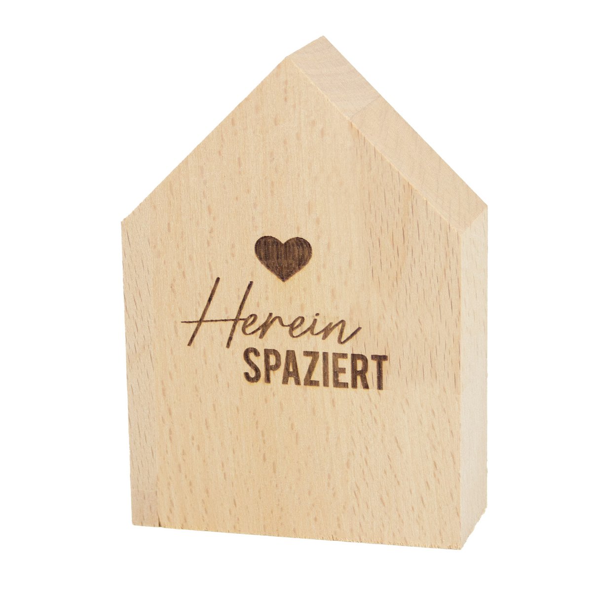 Groot decoratief houten huis gemaakt van duurzaam beukenhout