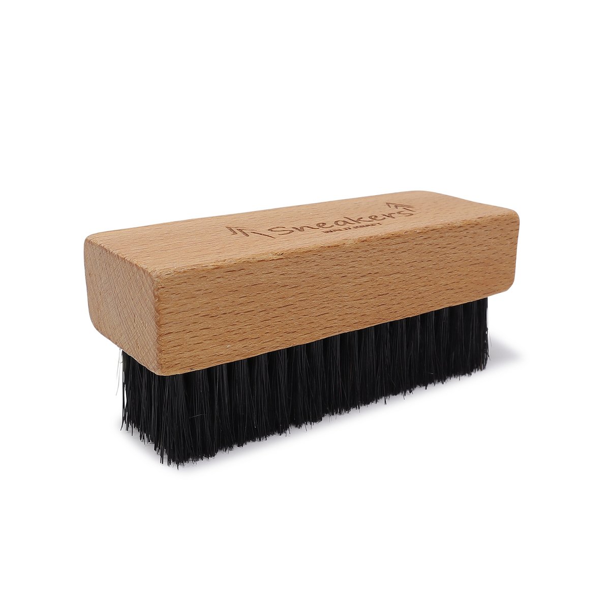 Sneaker brush with dark bristles