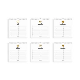 Calendario compleanno Love 21x21 cm – Calendario quadrato minimalista