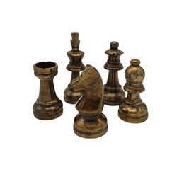 Chess Set 5pcs - Antique Brass Shiny