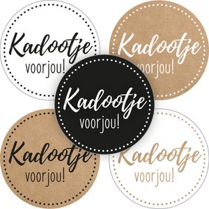 Cadeau stickers rond 35mm Kadootje voor jou 50 stuks