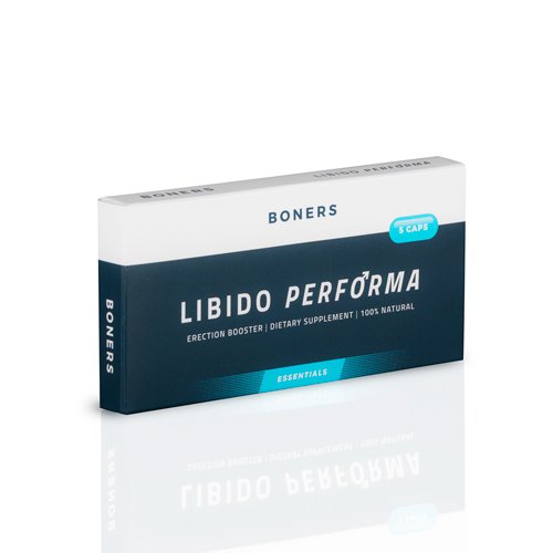 Boners - Pastillas para la erección Libido Performa - Paquete de 5