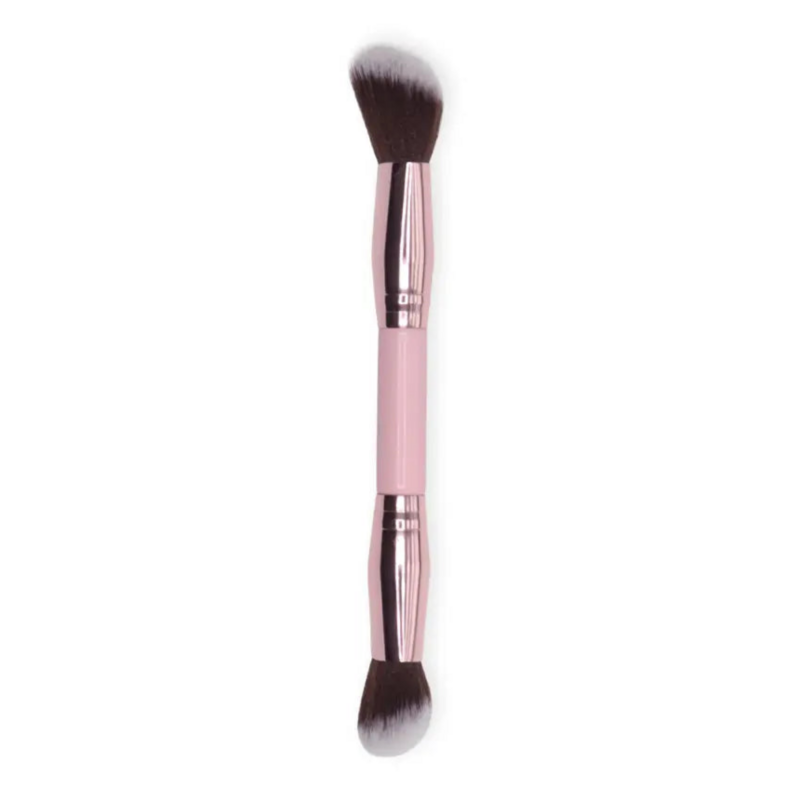 Soft Pink and Gold Foundation and Face Duo Brush