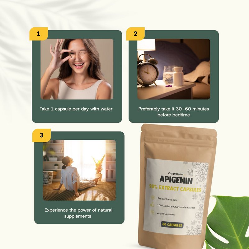 Apigenin-ekstraktkapsler 100 mg - 180 kapsler Valuepack