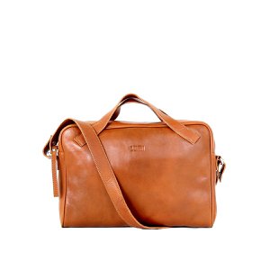 Hilma Solid Laptop Bag Cognac