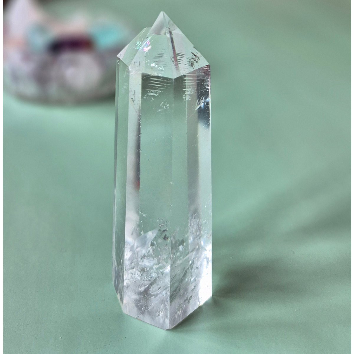 A+ Clear Quality Gemstone Rock Crystal Tower / Obelisk (Clear Quartz Tower)