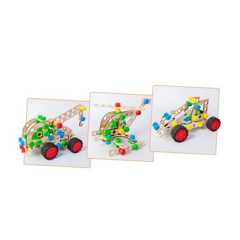 Konstruktor Junior Takelwagen 3 in 1 von Hout-102-Teilen