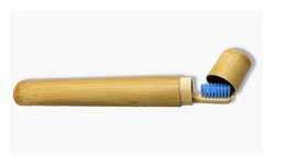 Estuche de viaje para cepillos de dientes de bambú sin marca