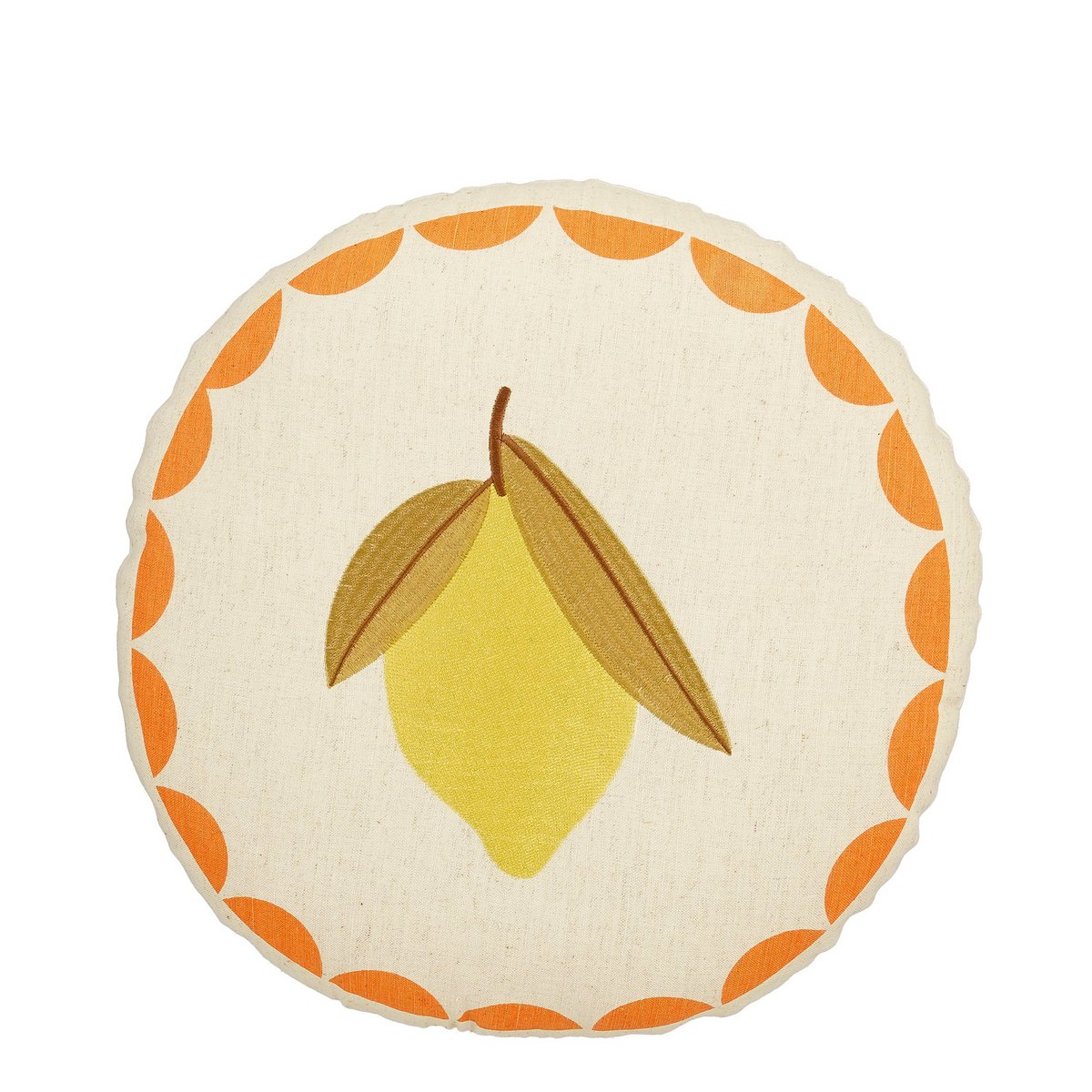 Cushion lemon off white