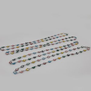 %2327 OW pack 4 pcs eye necklace stainless steel
