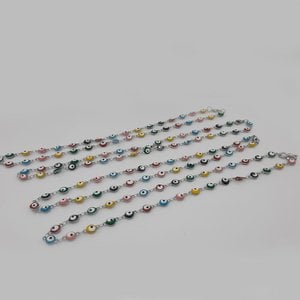 %2327 OW pack 4 pcs eye necklace stainless steel