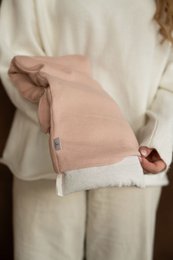 Varmetørklæde nøgen pink | 70 cm | økologisk hørfrø